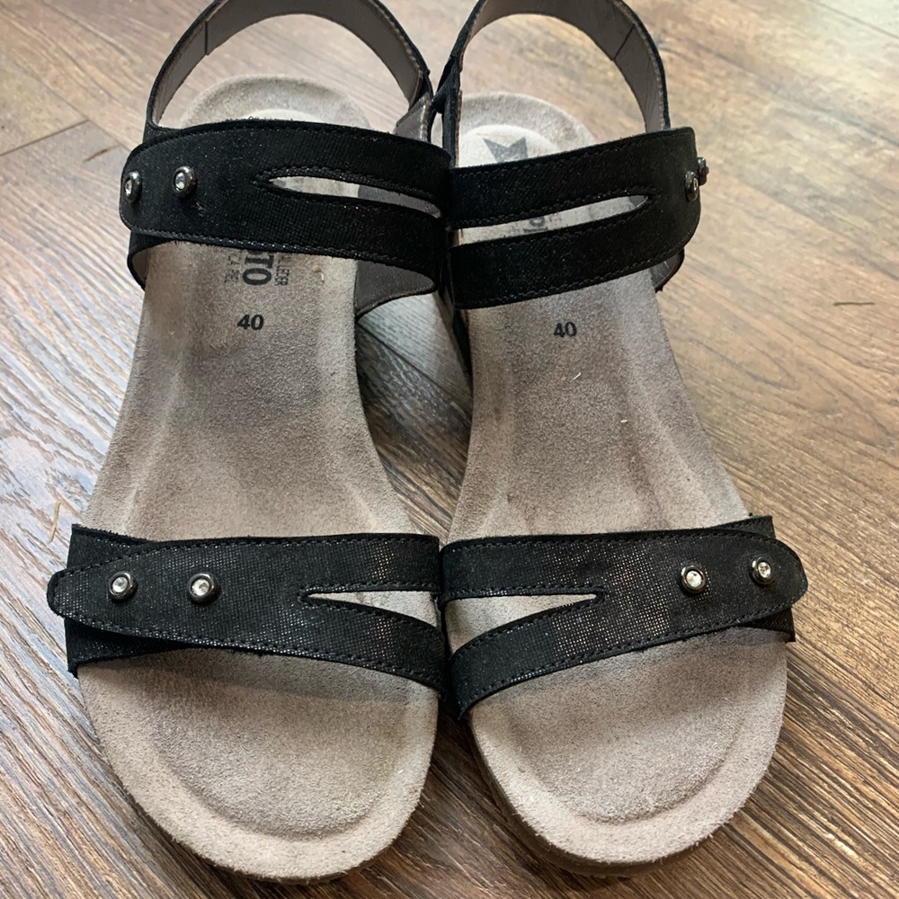 Mephisto leather cork sandals size 40